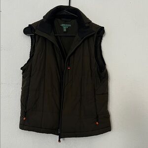 Ralph Lauren Olive Green Quilted Vest